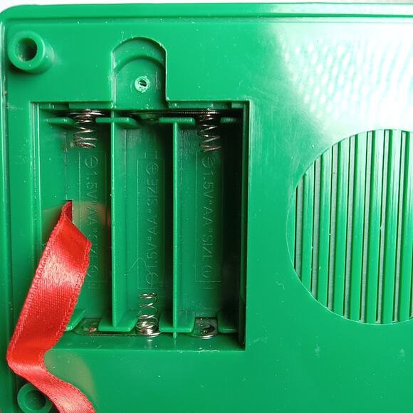 Vintage Hula Hoop Singing Dancing Santa Claus Animatronic 13.5“ Rock Roll Santa - Picture 6 of 7